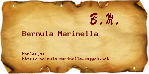 Bernula Marinella névjegykártya